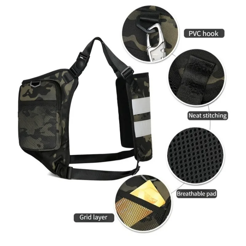 Tactical Vest Bag, Outdoor Multifunctional Reflective Cycling Bag, For Cycling, Mountaineering Training Sports Backpack