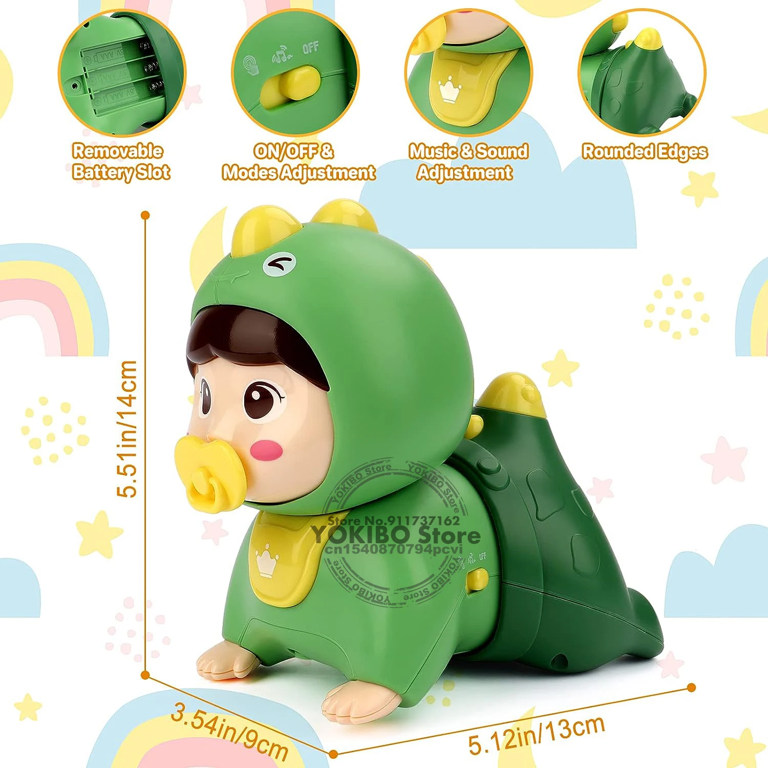 Crawling Baby Toys 6 to 12 Months Toddler Musical Toys Baby Toys 0 6 Months Early Educational Toys for Infant Toys 12-18 Months 5