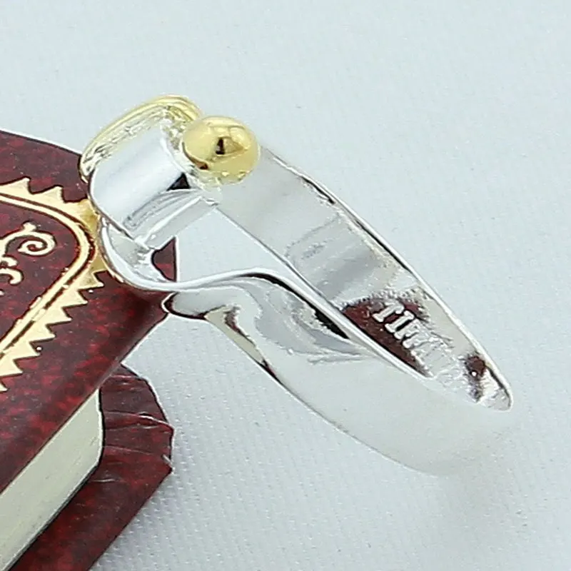 Anelli con perline in argento sterling 925 e oro per uomo e donna, anello alla moda, fede nuziale, gioielli con ciondoli, accessori. - immagine 6