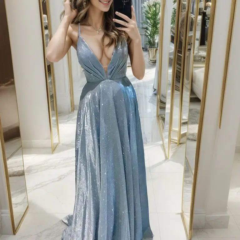 

2023 Foreign Trade New Women's Halter Backless Sexy Flash Deep V Party Evening Dress