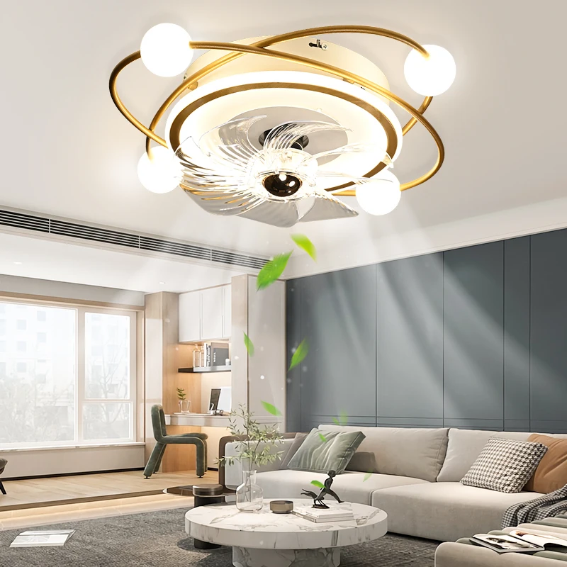 Ceiling Fan With Led Lights And Remote Control Smart Low Noise Electric Fan  For Bedroom Dining Room Living Room Decor Fan Lamp - AliExpress