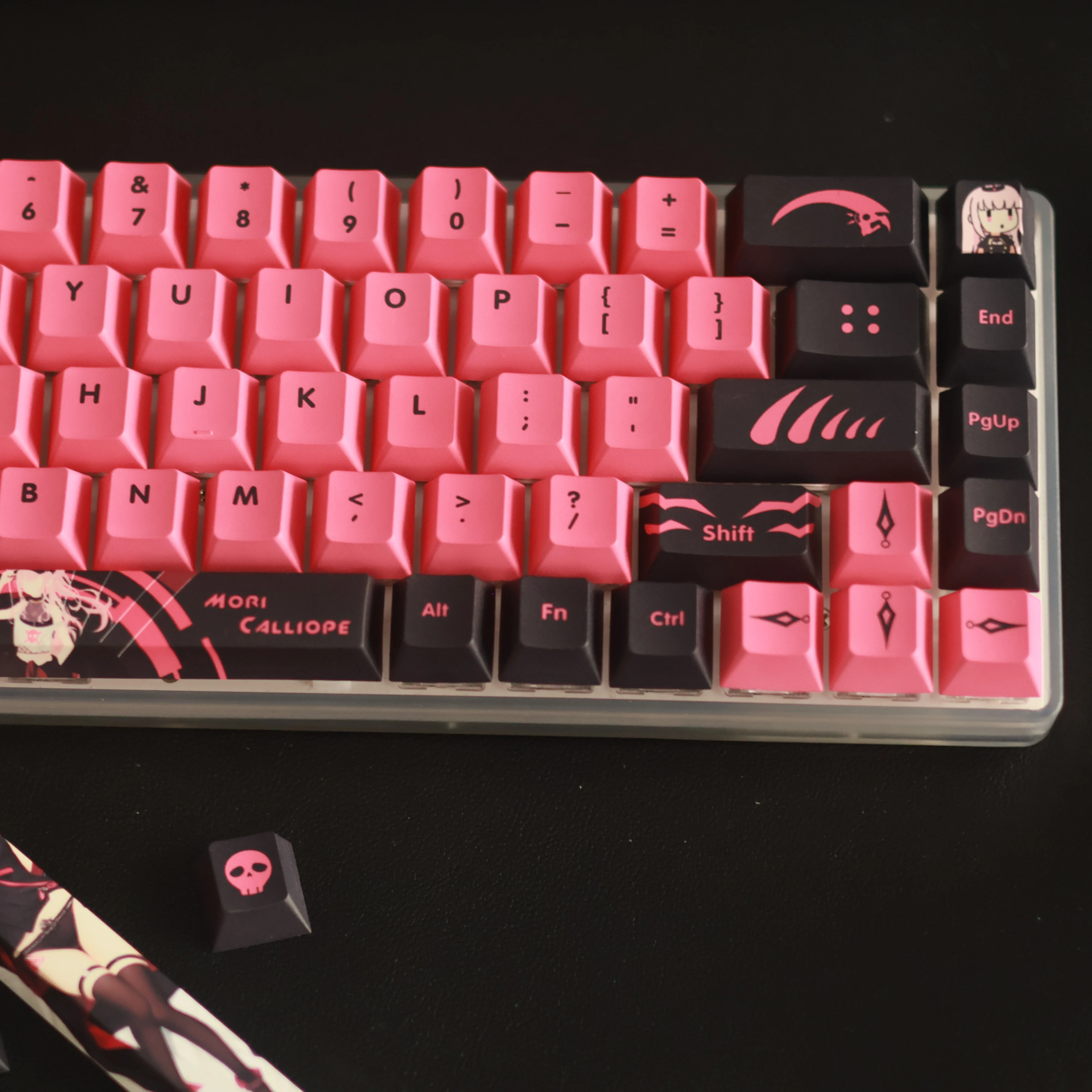 Mori Calliope Keycaps para teclado mecânico, Hololive