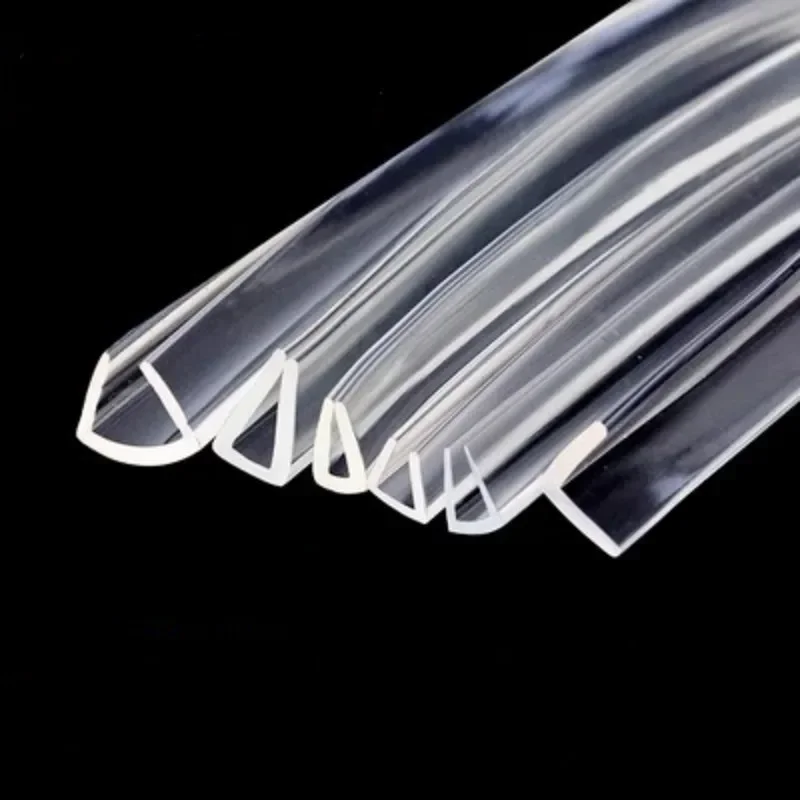 Door Seal Strip Window Seal Strip Sealing Strip Rubber Seal Strip Rubber Door Weatherstripping Door Weatherstripping Silicone Seal Strip Shower Door Seal Rubber Shower Seal 2m / lot U-Shaped Silicone Rubber Shower Door Glass Window Seal Weathering Strip For 5/8 / 10/12mm Glass