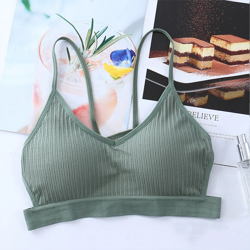 Wire Free Bras For Women Seamless Underwear Cotton Bra Top Female Push Up  Brassiere French Bralette Triangle Bra Sexy Lingerie