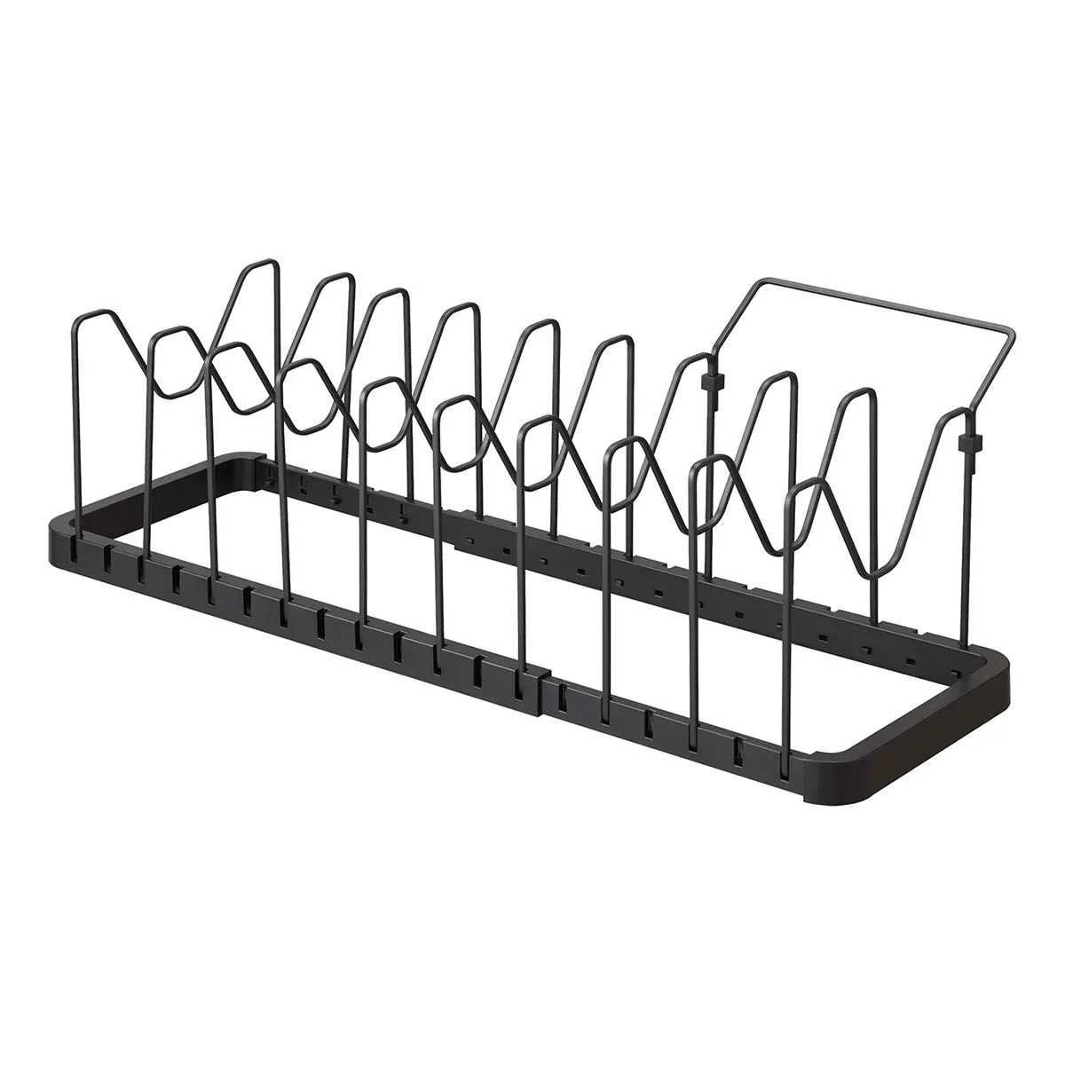 

Tower Adjustable Pot Lid Organizer Black kitchen dish drying rack organizer kitchen kitchen accessories