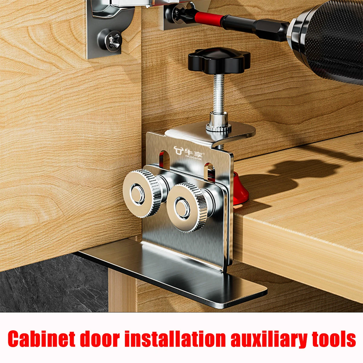 Adjustable Multi-Functional Woodworking Cabinet Door Installation Locator