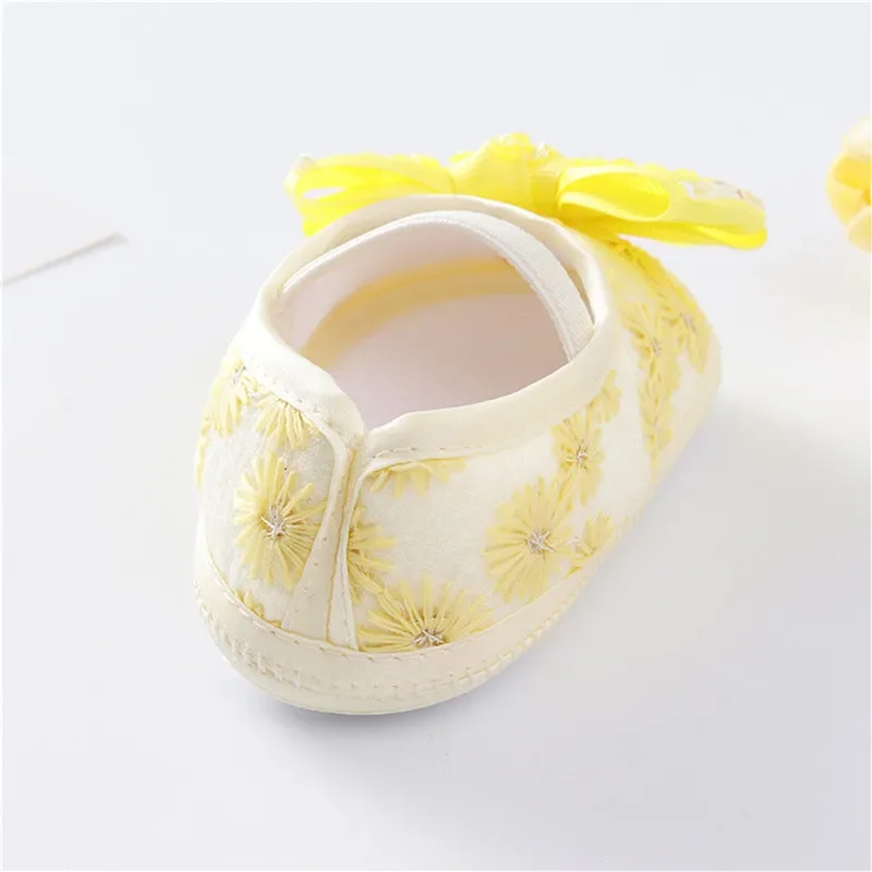 0-18months Baby Girls Princess Shoes Dress Walking Shoes And Headband Crib For Toddler Girls