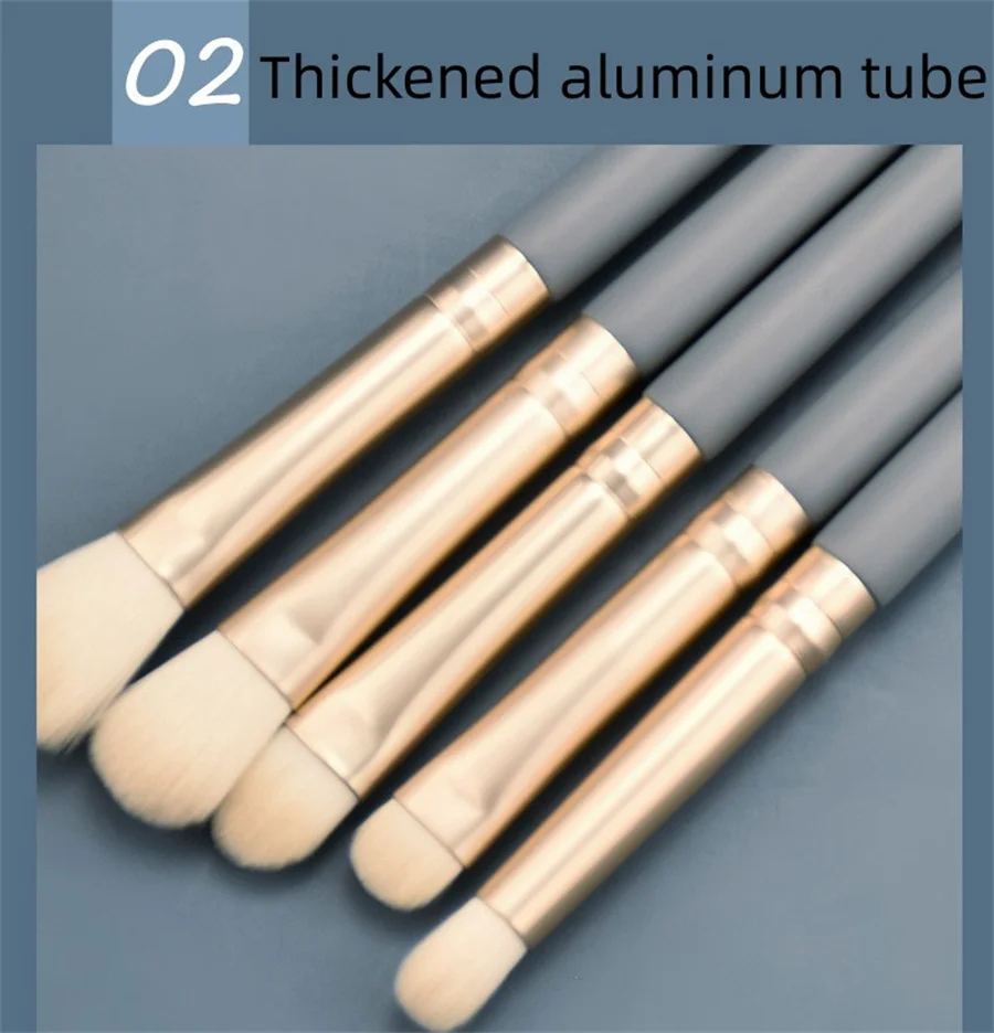 Description Picture 5 of item10/13Pcs Blue Soft Fluffy Makeup Brushes Set for cosmetics Foundation Blush Powder Eyeshadow Kabuki Blending Makeup beauty tool