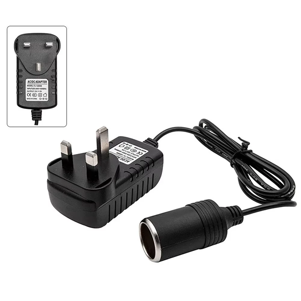Universal 220V Mains Plug to 12V Socket Adapter Converter Car Cigarette ...