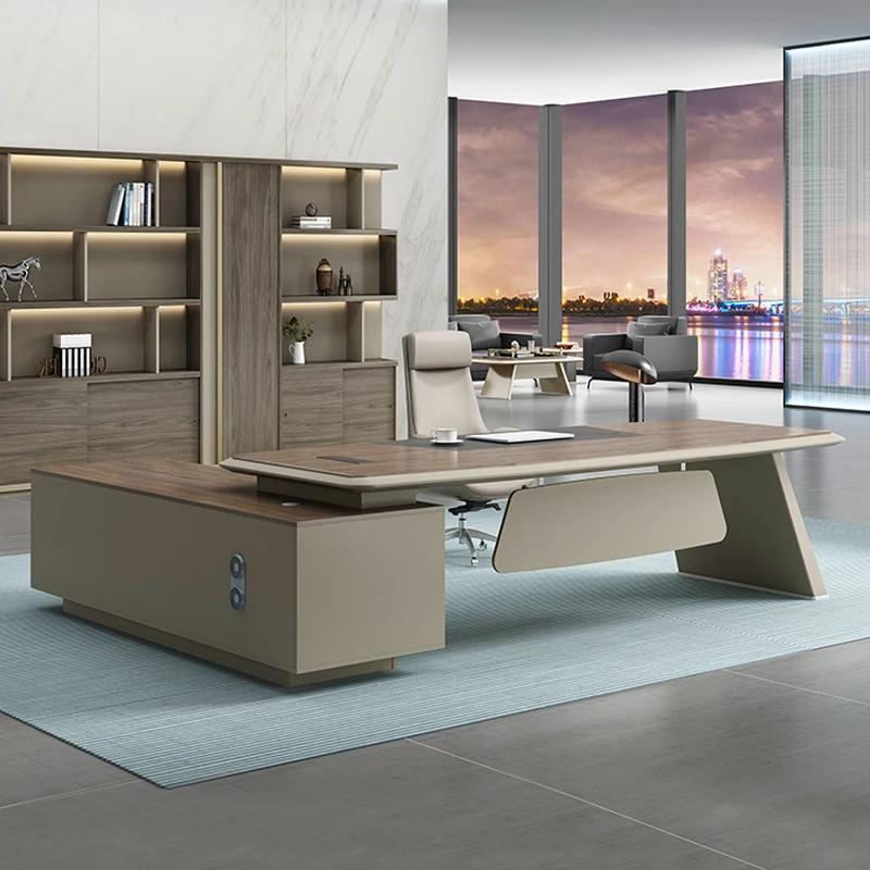 Conference Corner Desk Reception Drawers Luxury Wood Modern Office Desk Computer Escritorios De Oficina Office Furnitures