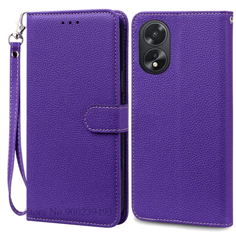 Leather Flip Wallet Phone Case with Silicone Cover - Elegant Design