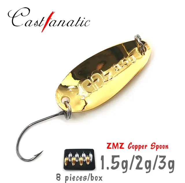 2023 New ZMZ 1.5g/2.5g/3.5g Trout Spoon Lures Metal Copper Fishing Spoon  Sinking Spinner Sequins Wobblers For Tilapia Crappie - AliExpress