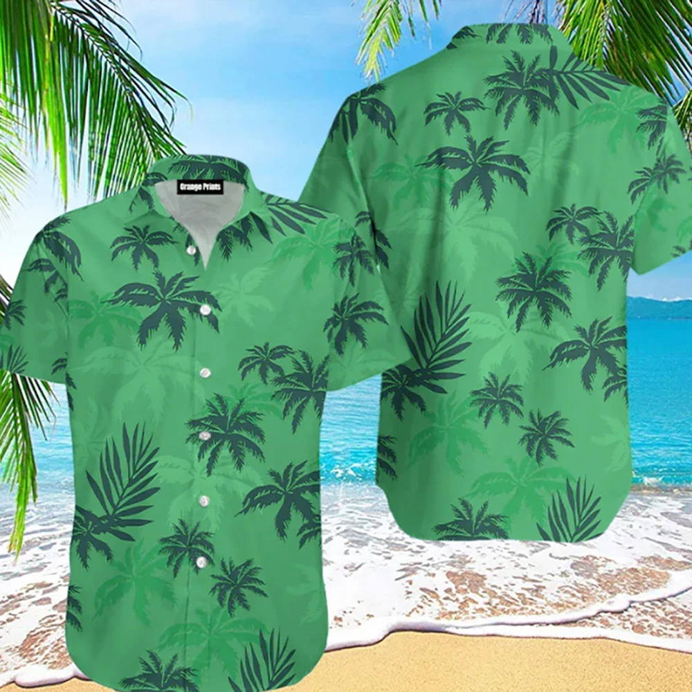 2025 Summer Animal Crane Men Hawaiian Shirt 3d Plant Shirt For Men Flower Print Plus Size Hawaiian Shirts Beach Flower Shirt 5xl 6