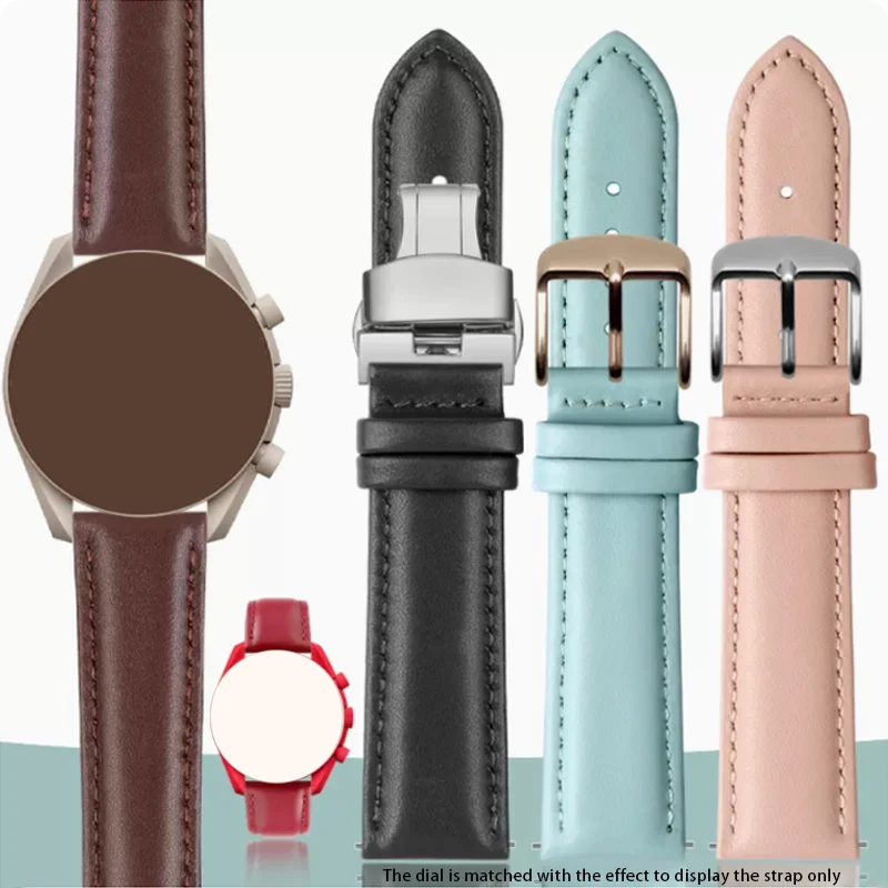 Cinturino Per Orologio In Pelle Di Vacchetta Da 20Mm Per Omega Common Moon Saturn Moon Series Costellazioni Uomo Donna Orologio A Sgancio Rapido Acces