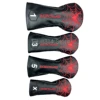 New Pattern White/Red/Black PU Leather with Spider Embroidery Wood Head Cover Golf Club Driver Fairway Wood FW Hybrid Head Cover 5