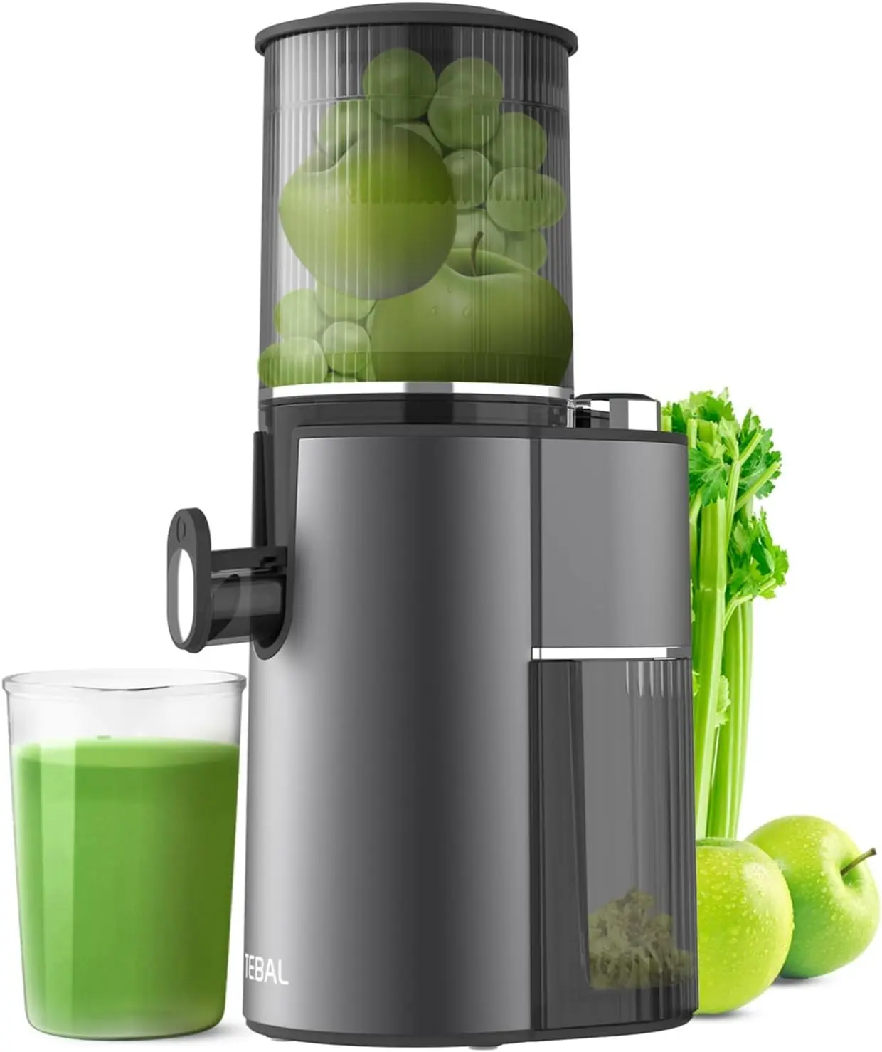

Masticating Juicer, Master Cold Press Juicer with 4.1-inch (104mm) Extra Large Rotary Feed Chute, Slow Electric Juicer Machines