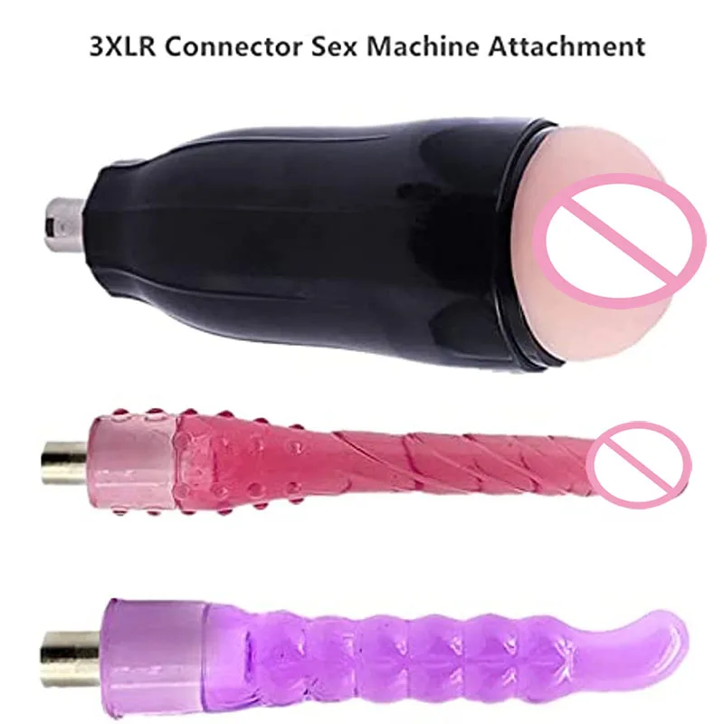 Sex Toy Male Masturbation Cup Automatic Sex Machine Dildos Attachment 3XLR Connector With Male Masturbator Cup Realistic Pussy Pocket For Men Women