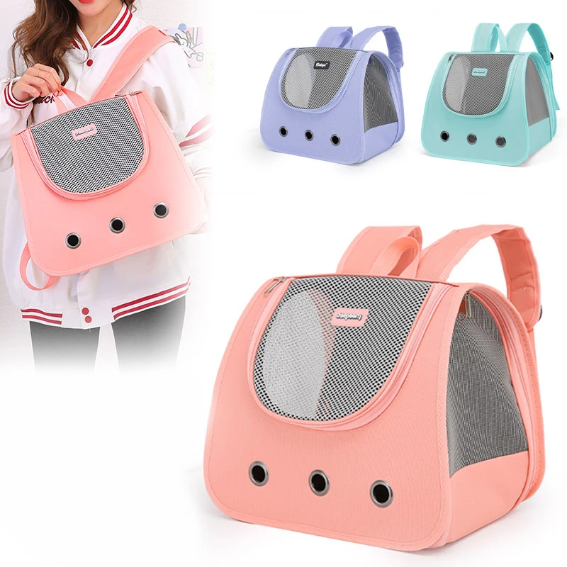 Pet Carrier Bag Pet Carrier Backpack Pet Bag Cat Backpack Supplies Portable breathable double shoulder cat bag foldable puppy backpack fashionable and expandable pet bag