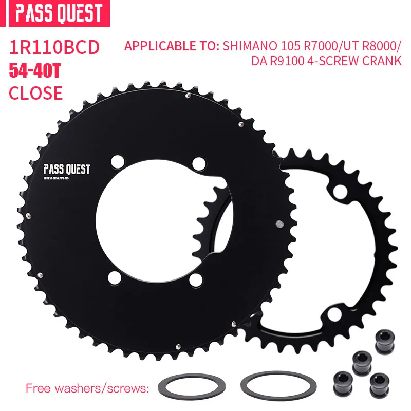 PASS QUEST 110 bcd chainring Narrow wide road bike 110bcd
