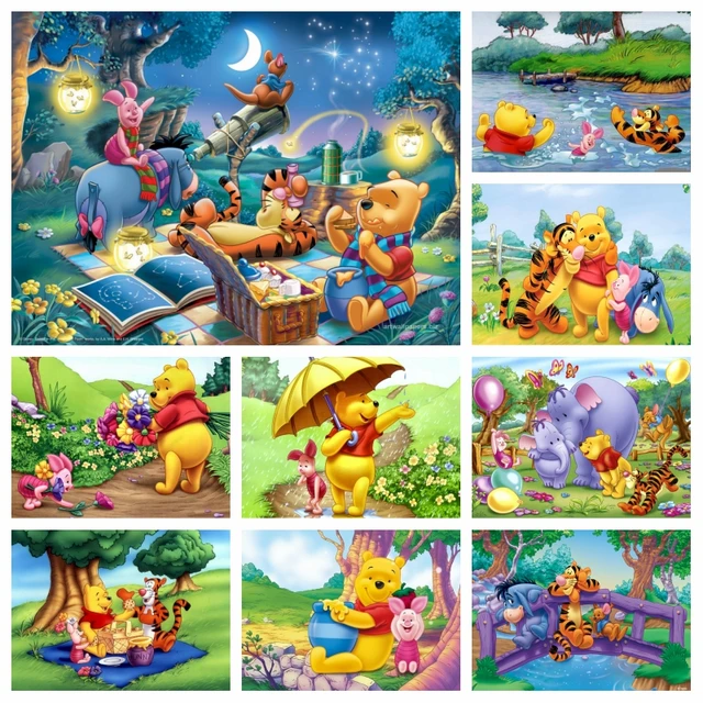 Many Adventures Of Winnie The Pooh Diamond Art Painting Kits Disney Cartoon  Tiger Eeyore Kanga Friends