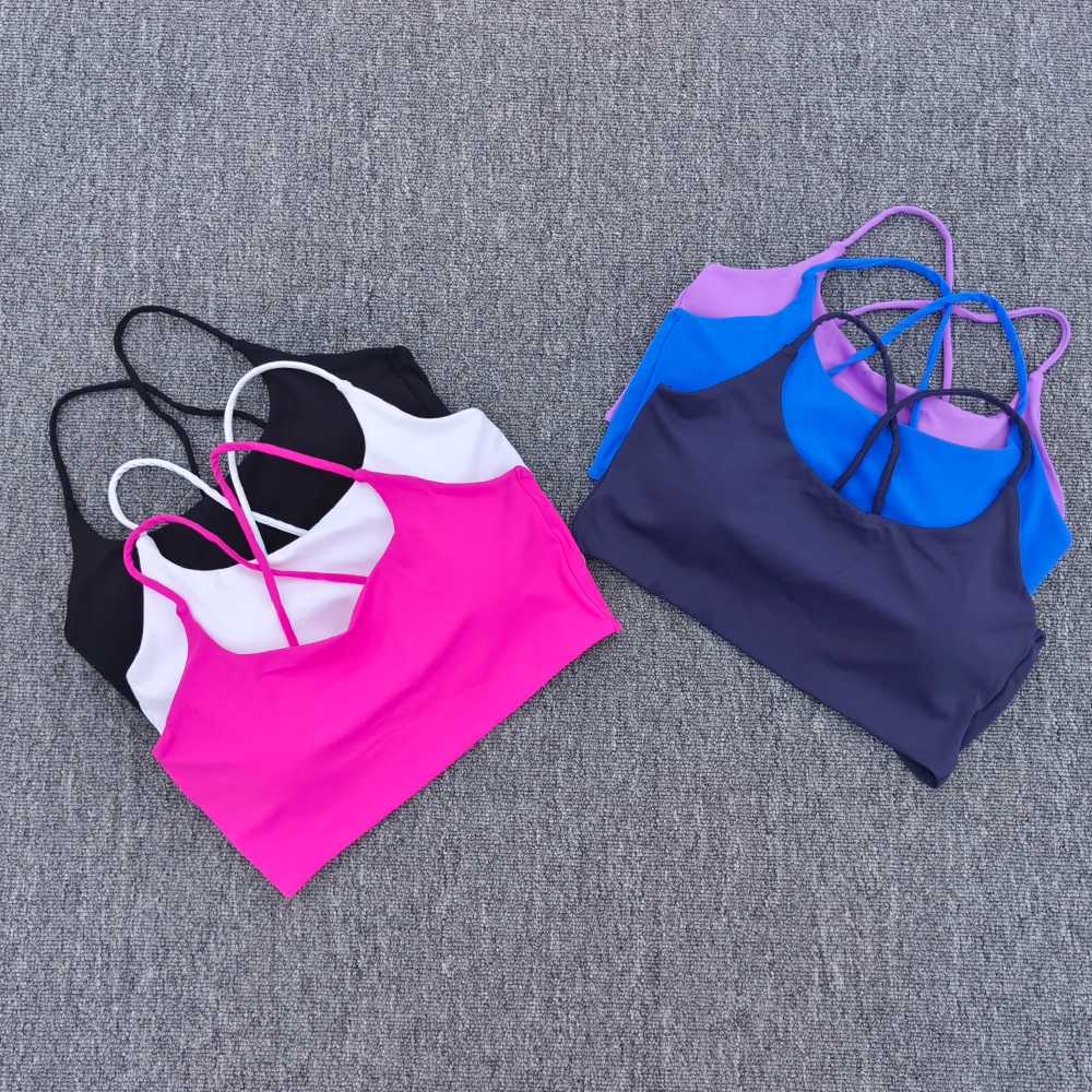 Sports Bra Women Fitness U-Shaped Multi-Strap Cross Back