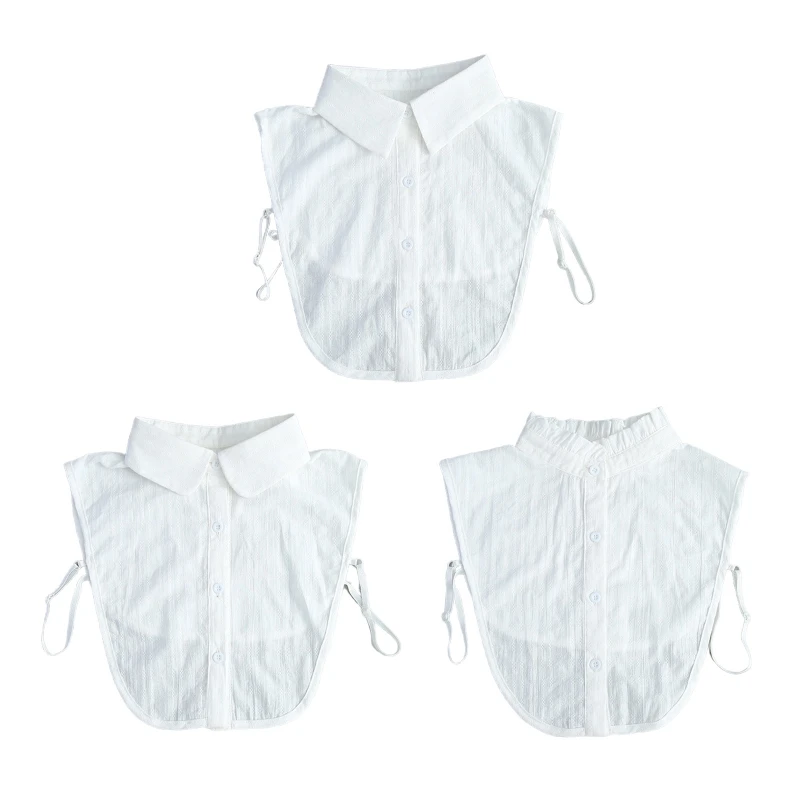 

Women Polyester Fake Collar Blouse Cloud Shoulder for Doll Collar Detachable Shirt Collar Blouse Top Women Clothes