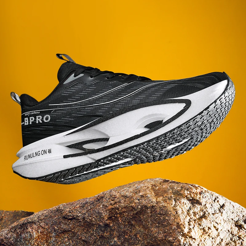 Chaussures de running homme route stables lacets en tissu_voghion.com