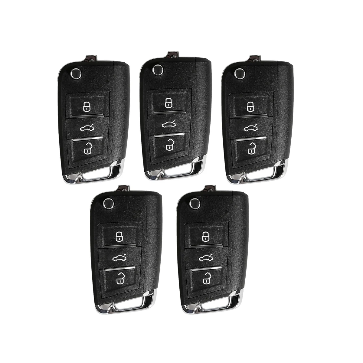 

For Xhorse XKMQB1EN Universal Wire Remote Key Fob Flip 3 Button for VW MQB Style for VVDI Key Tool 5Pcs/Lot