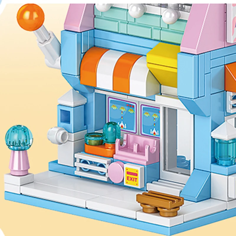 Street View Series City Architecture Building Blocks Toy Store Model DIY Assembl