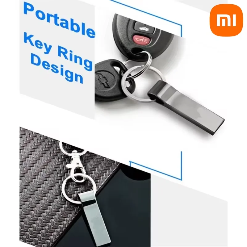 Pen Drive Xiaomi 2TB Metal Pen Drive USB 3.0 Flash Drive U Disk High-speed Data Transfer Memory Stick 1TB Ultra-slim Thumb Usb Memory Disk