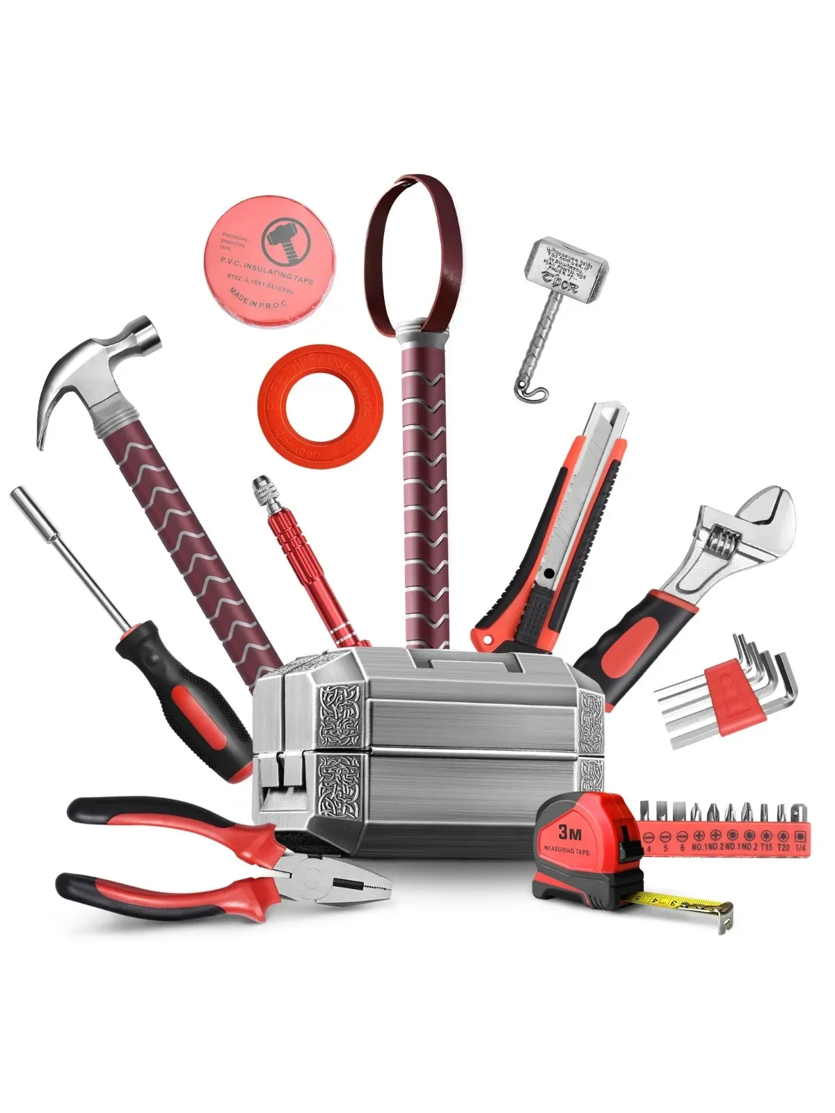 THOR Hammer Tool Set Home Tool Kit Plastic no test pen