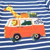 Jumping Meters 2-7T New Arrival Striped Animals Embroidery Boys Tshirts Autumn Winter Children's Clothes Long Sleeve Kids Tops 5