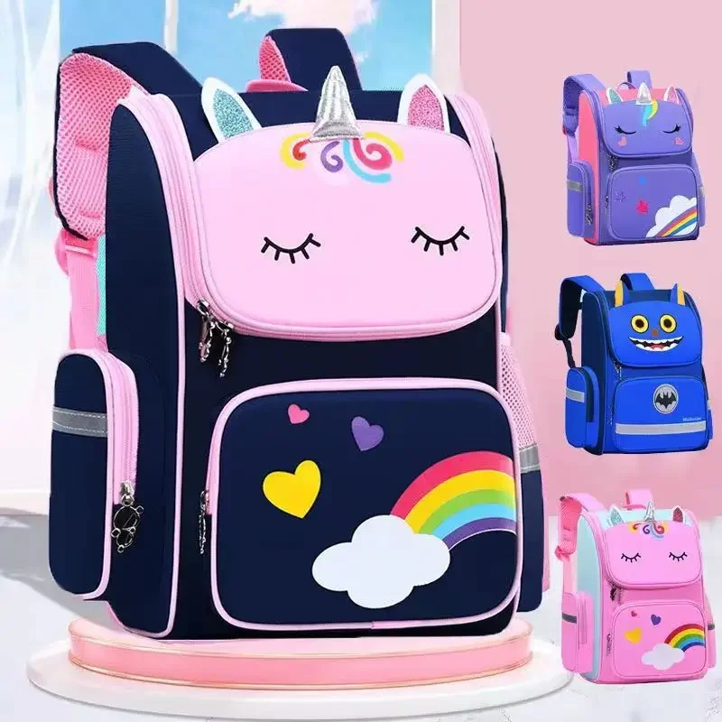 Girl School Backpack With Large Capacity Waterproof Unicorn Print 1