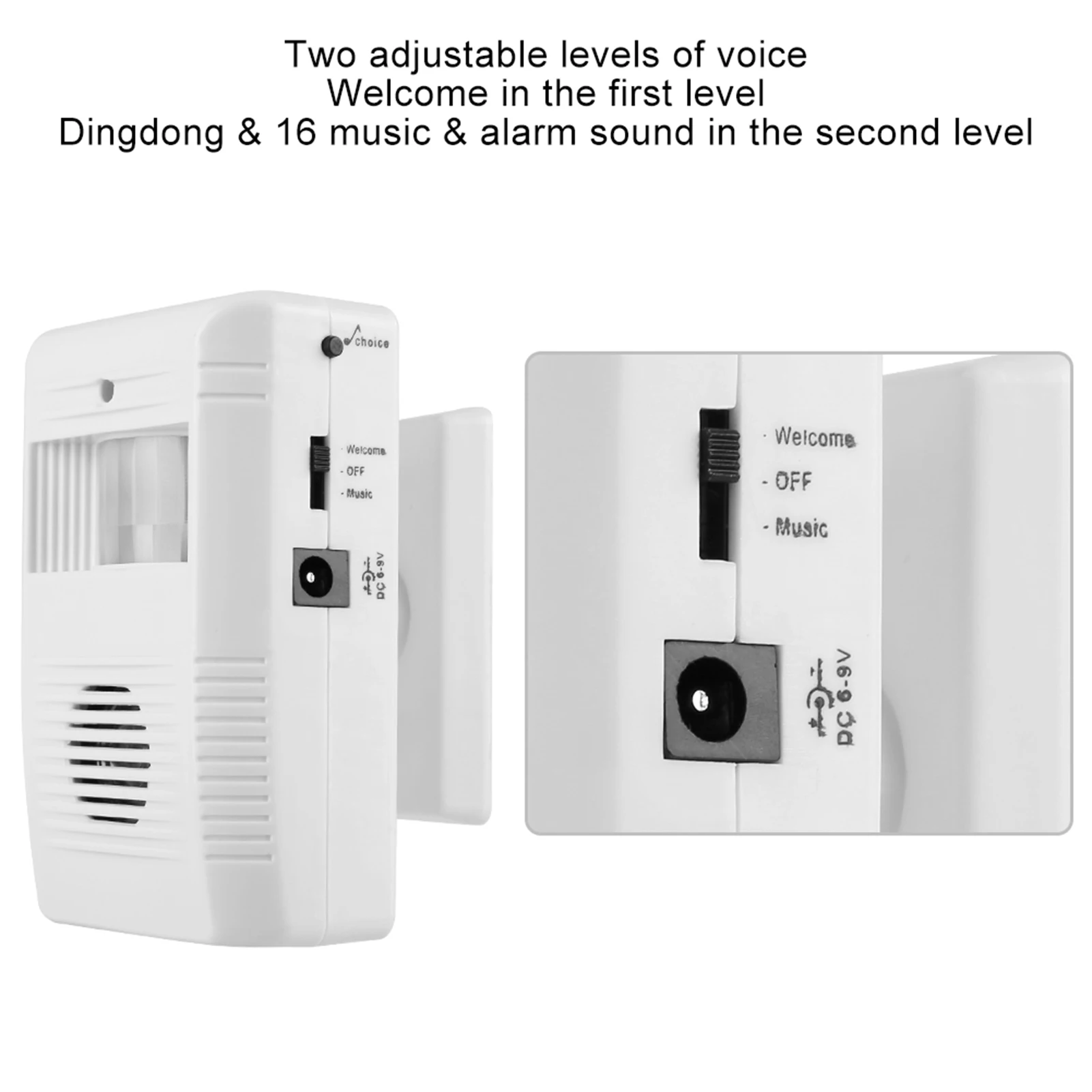 16 Music IR Motion Independent Sensor Store Home Welcome Door Bell Entry Alarm Sensor
