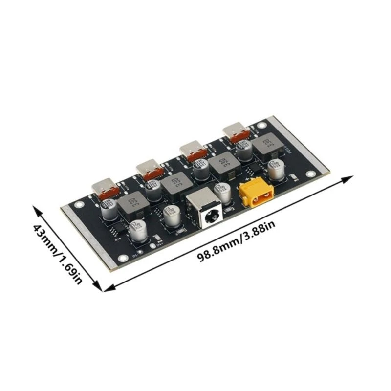 4 Way Output PD65W Fast Charging Module Type C Interfaces Support PD3.0/2.0 Fast Charging Board for Phone Laptop 896C