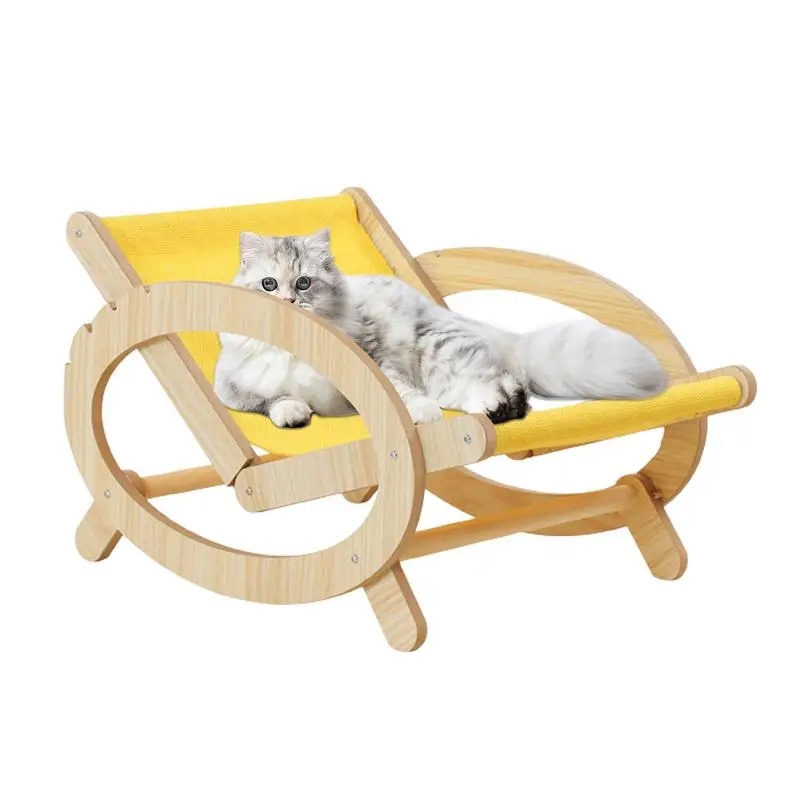 

Cat Bed Hammock Raised Adjustable Cat Recliner Bed With Removable Canvas Cover Cat Sleeping Perch Durable portable Pet Supplies