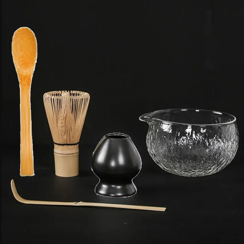 Set Cerimonia Del Tè Matcha Giapponese - 5 Pezzi Con Frusta Bambù E Ciotola Ceramica - Foto 4