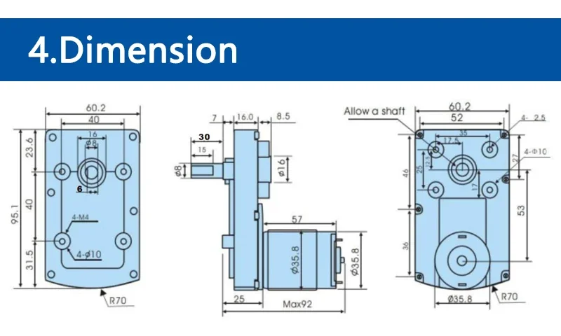 ASME-05B ASME-04B Upgraded High-power High-torque Servo Steering Gear 380Kg.cm DC 12-24V Large Robotic Manipulator for Robot