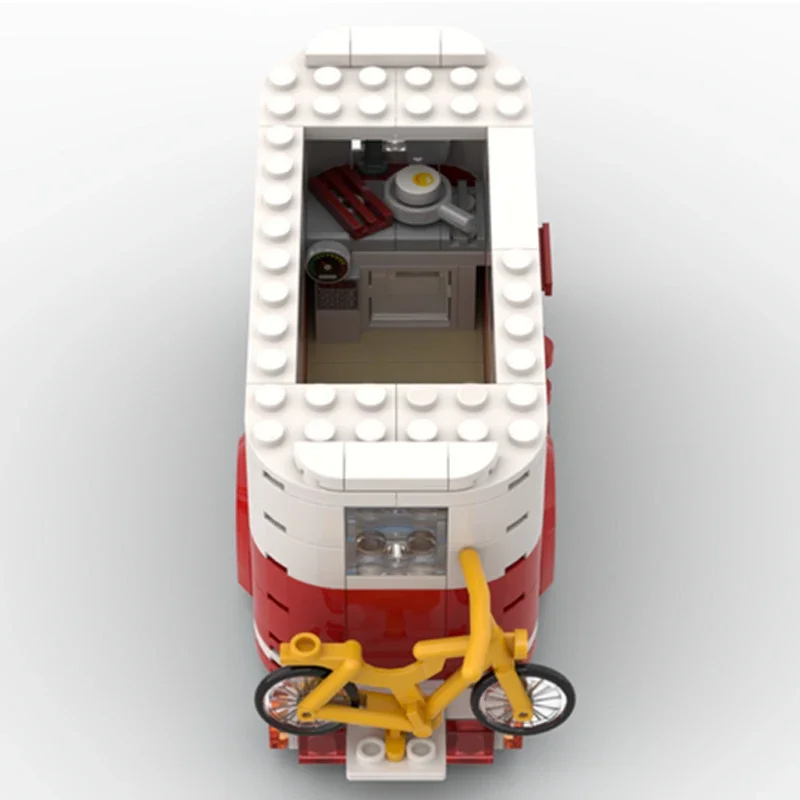 자동차 모델 Moc 빌딩 브릭 T1 레크리에이션 차량 기술 모듈러 블록 선물, 크리스마스 장난감, DIY 세트 조립