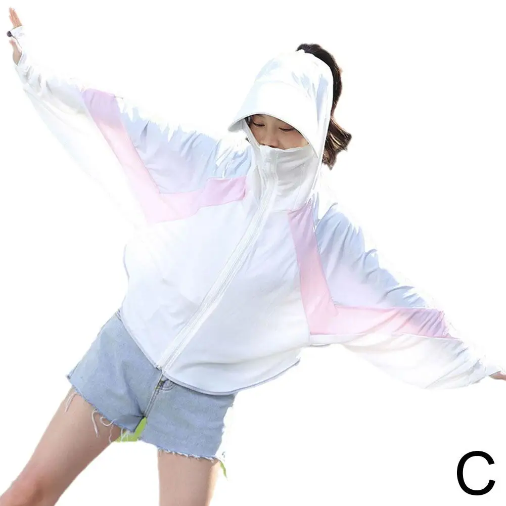 Tøj Kappe Kvinder Sommer Is Silke Hætteklædte UV Solbeskyttelse Tøj Udendørs Cykling Fiskeri Solcreme T-shirt_voghion.com