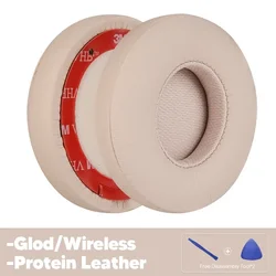 Enhanced Ear Pads for On-Ear Headphones - Premium Replacement Cushions (Wireless Gold PL)