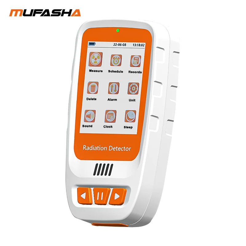 

MUFASHA Geiger Counter Nuclear Radiation Detector Color Display Screen Personal Dosimeter Detectors Beta Gamma X-Ray Tester