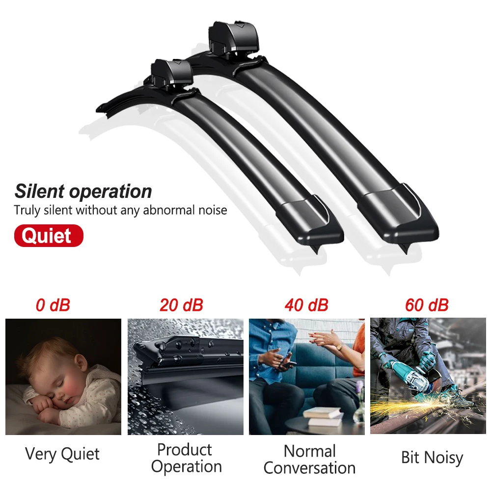 Durable Silent Front Wiper Blades