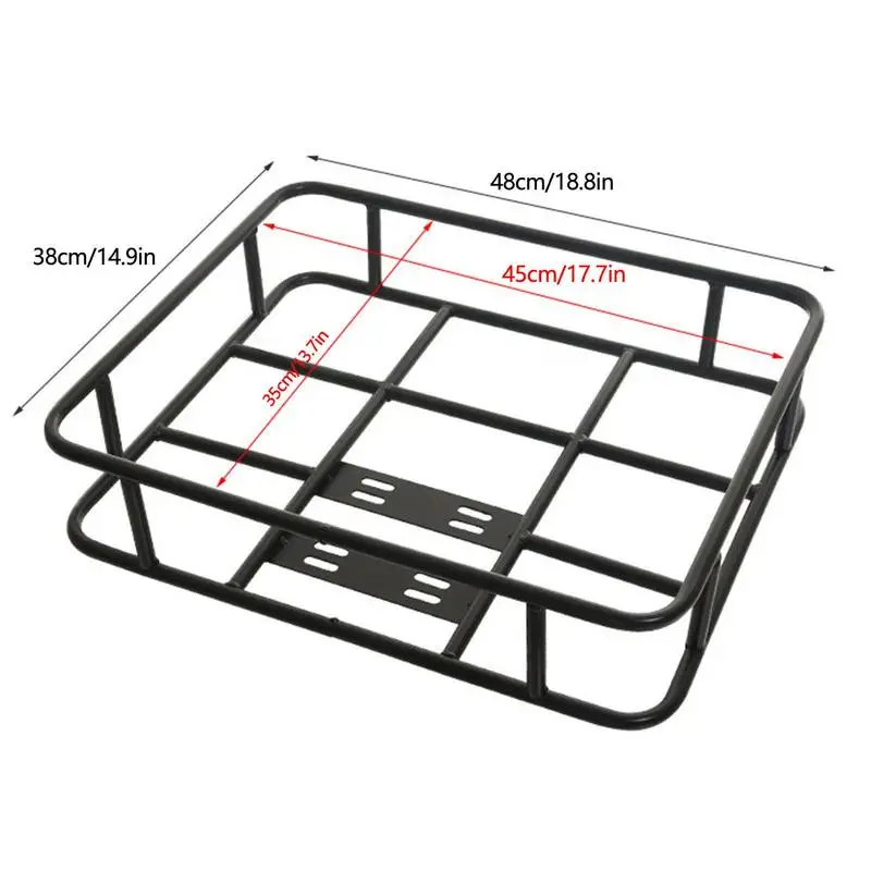 Rear Bike Rack Adjustable Rear Rack Bike Basket Waterproof Bicycle Rear Frame Multi-purpose Basket For Takeaway Delivery Quick