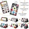 Foldable Crib Toy Activity Soft Book For Toddlers Tummy Time Baby Mirror Infant Toys First Gifts Visual Development Newborn Toys 5