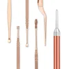 7pcs/set LED Ear Wax Pickers Stainless Steel Earpick Wax Remover Curette Ear Pick Cleaner Ear Cleaner Spoon Care Ear Clean Tool 5