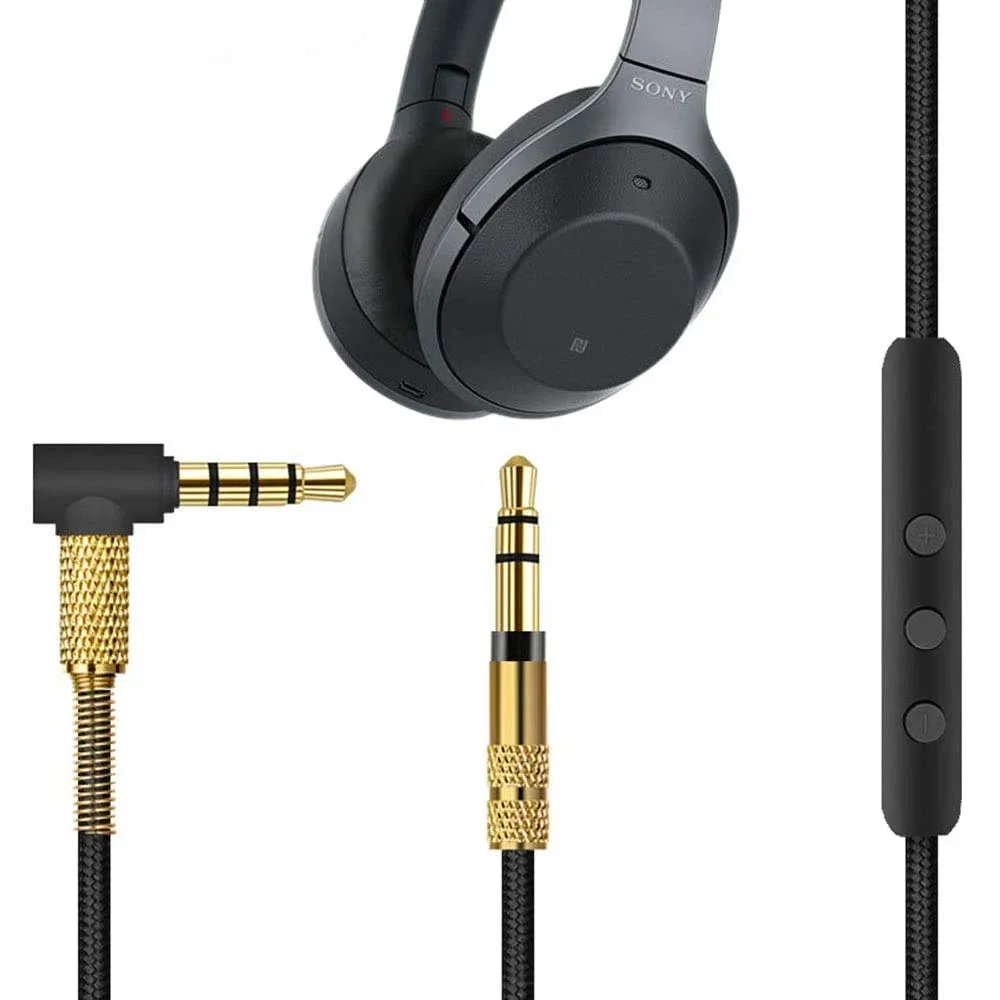 Cavo Di Prolunga Aux Intrecciato In Nylon Di Ricambio Ofc Per Cuffie Sony Wh-1000Xm5 Wh-1000Xm4 Wh-1000Xm3 Wh-1000Xm2 Wh-Ch700N
