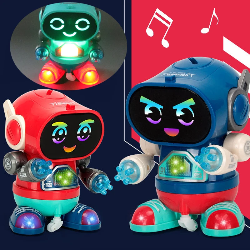 Robot Da Ballo Elettrici Per Bambini Per Bambini Giocattolo Rock Light Music Educazione Precoce Walking Hot Seller Toys Ragazzi Ragazze Babys Toddlers