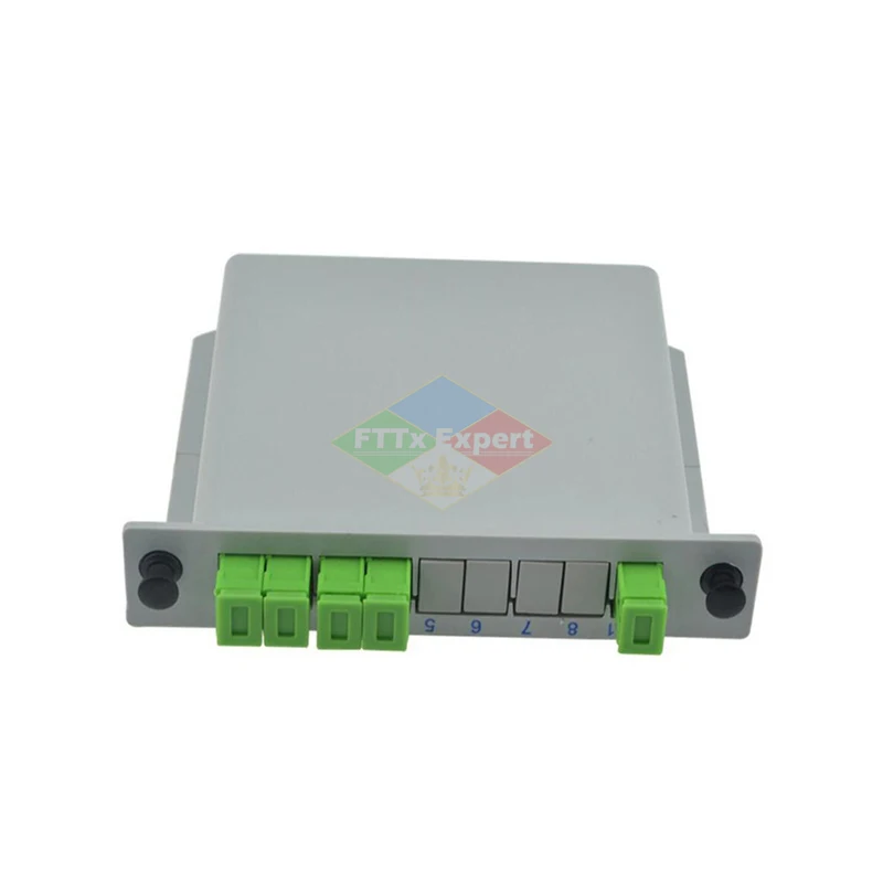 10pcs PLC Cassette Insertion Type SC APC 1x8 Fiber Optic Splitter 1x8 SC UPC Fiber Optical Box FTTH 1x8 PLC Splitter box Special