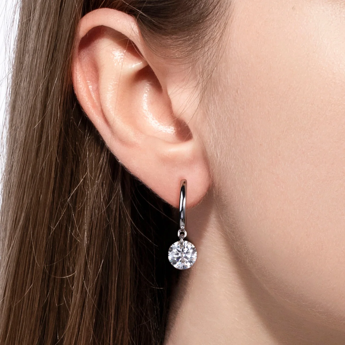 Set di orecchini impilabili con pietre preziose in argento sterling / 4 orecchini impilabili placcati in oro 18 carati con zirconi - Italia